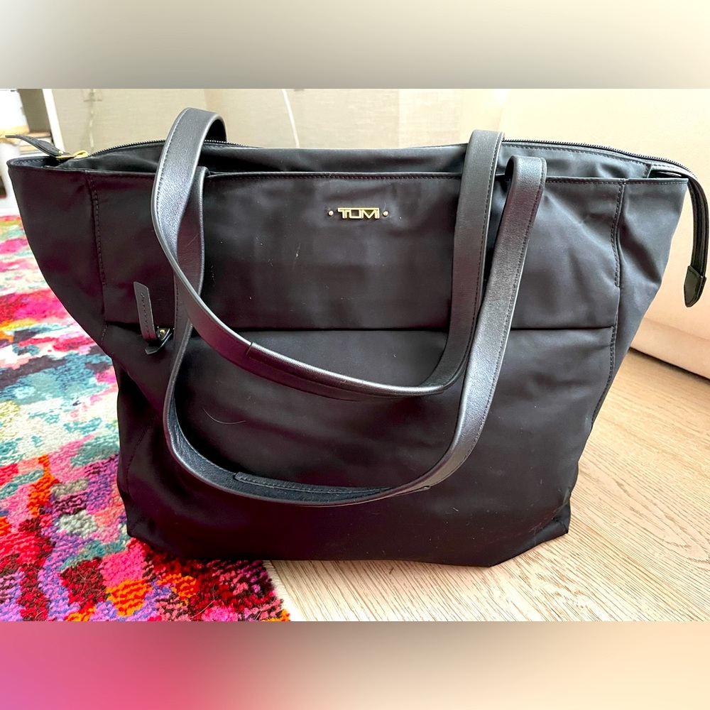 Tumi Bags | Tumi Black Nylon Business/Travel Tote Bag | Color: Black